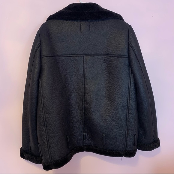 F21 - Faux Leather Lined Moto Jacket - Picture 4 of 6